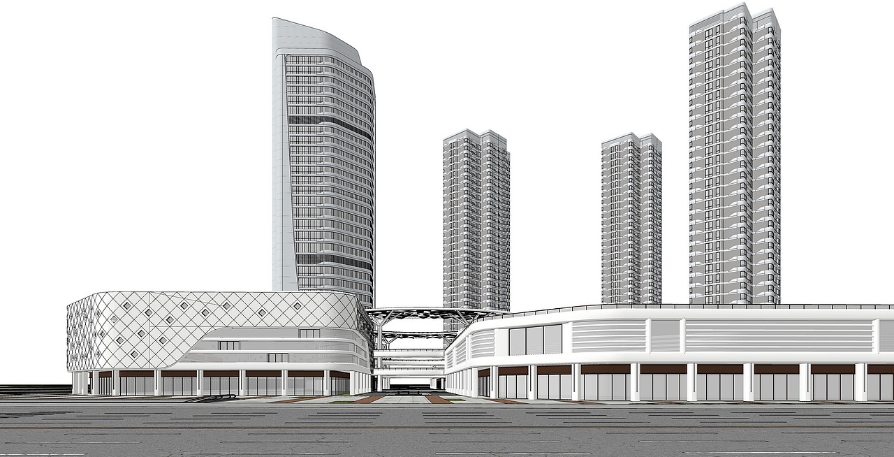 现代商业综合体SU模型下载（图ZMjYzMDc2OTcy） - 建筑设计 - 站酷设计师素模网原创素材 - 站酷ZCOOL