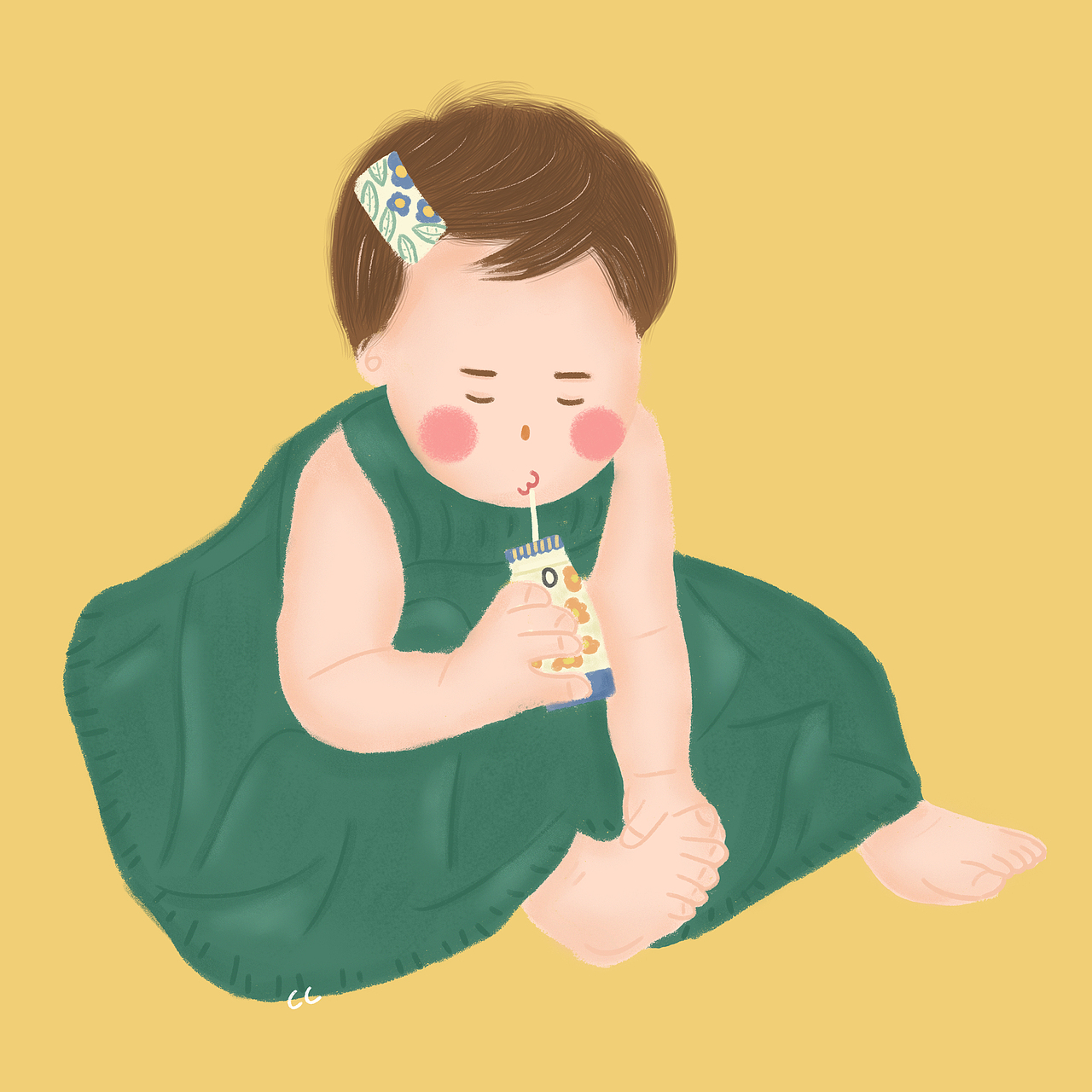 黄夏温宝贝插画头像合集