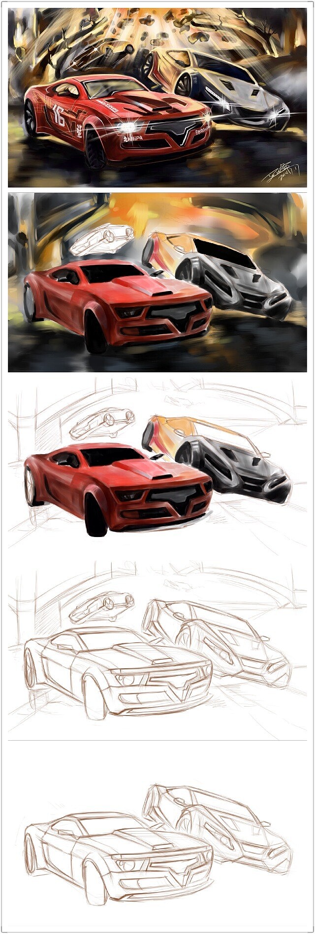 手绘《速度与激情》