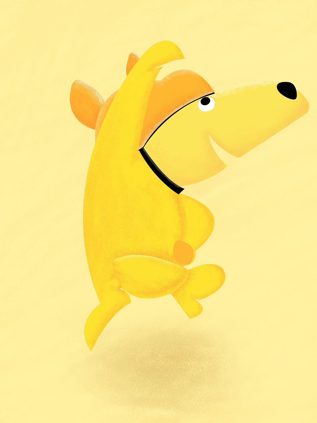 新鲜出炉的肌理插画美团小袋鼠