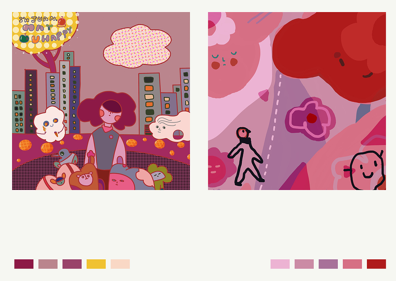 2021年终总结（图ZMjkwMzE3NTIw） - 艺术插画 - 站酷设计师卷卷upupup原创素材 - 站酷ZCOOL