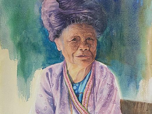 《布朗族老人尼坎帕》