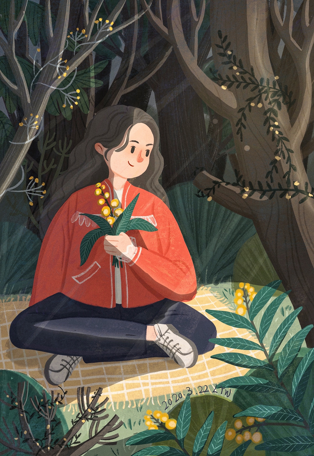 植物，治愈力量（图ZMjAxNjc3MzM2） - 艺术插画 - 站酷设计师雷雷lyw原创素材 - 站酷ZCOOL