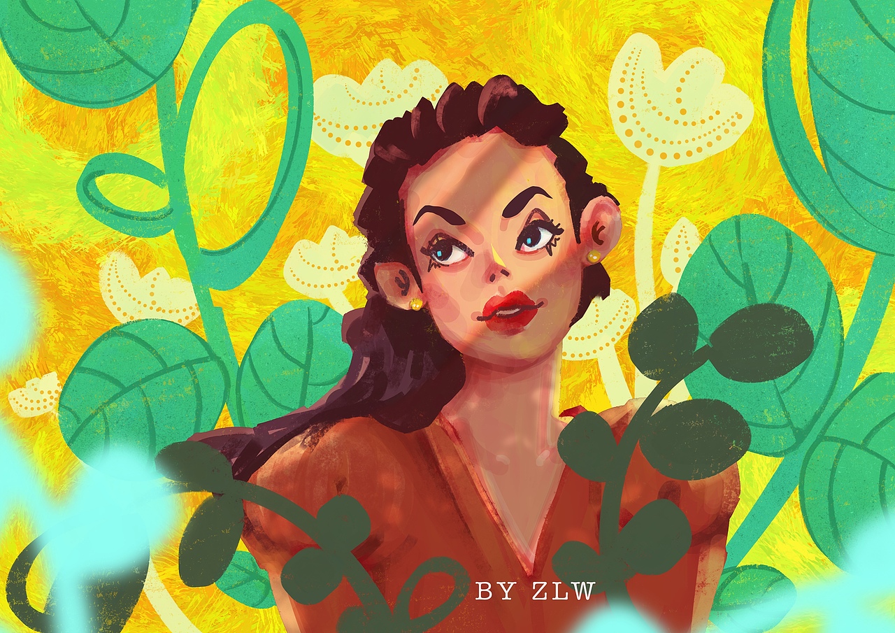 Procreate《花与女孩》2