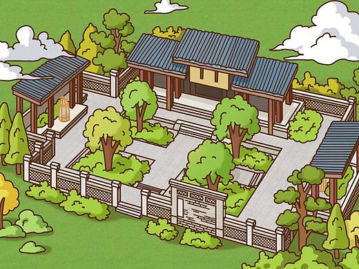 北京东郊森林公园手绘地图-智慧旅游手机语音导航地图