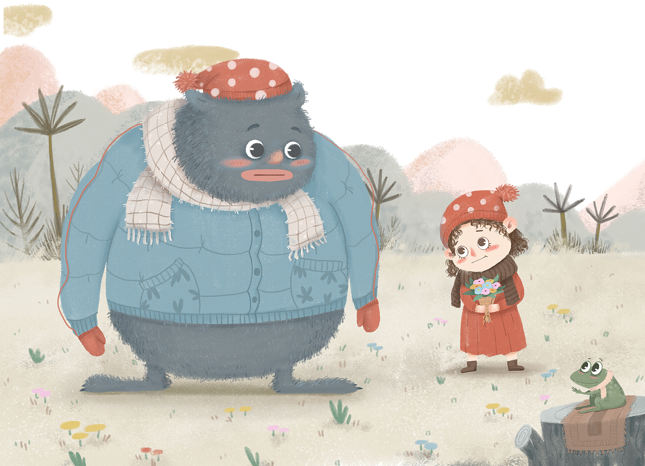 你想要一个蓝盆友吗？（图ZMTg0OTYzODg0） - 儿童插画 - 站酷设计师羊子_原创素材 - 站酷ZCOOL