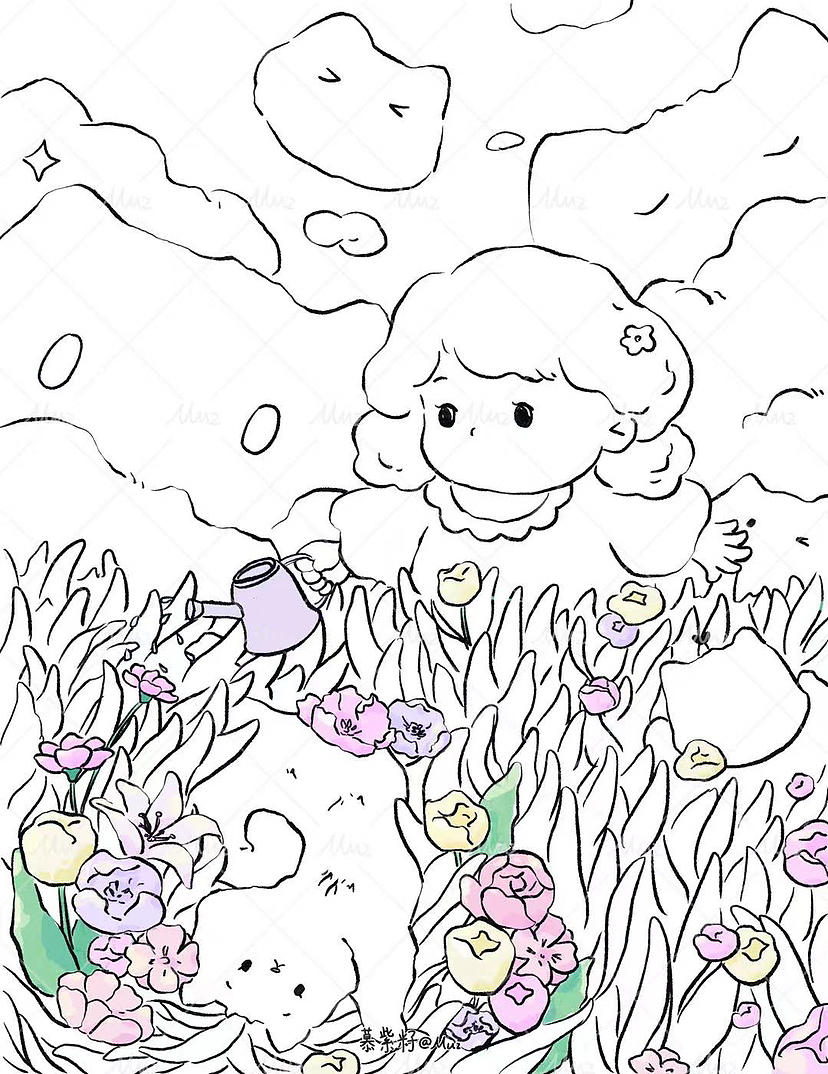原创插画|风也温柔,云也可爱
