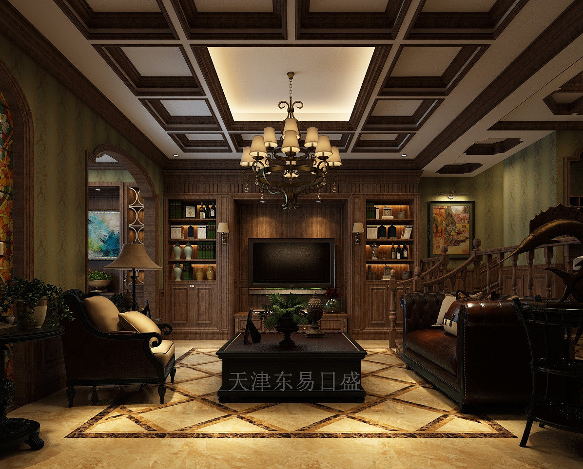 古典欧式风格客餐厅|空间|室内设计|飞凤视觉表现 - 原创作品 - 站酷 (ZCOOL)