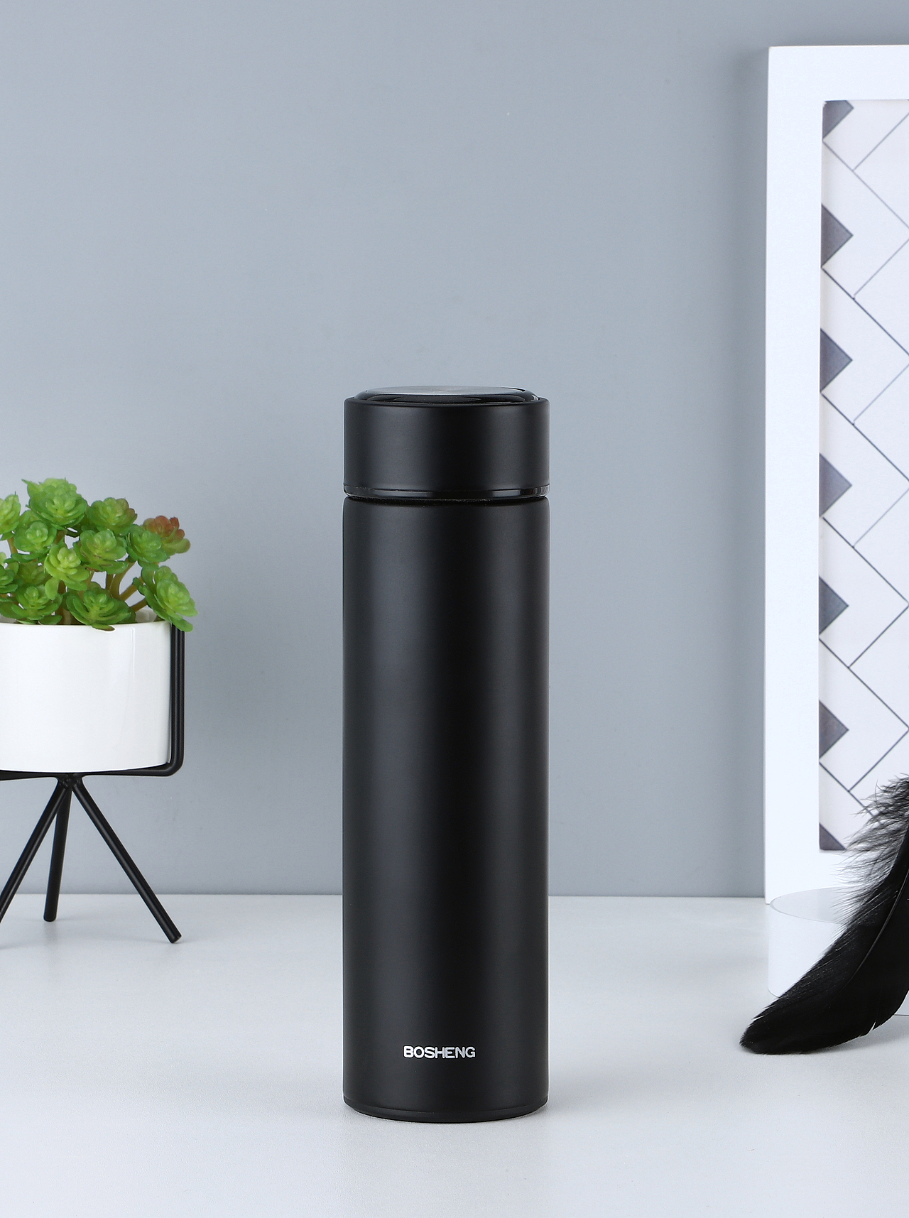 简约保温杯拍摄