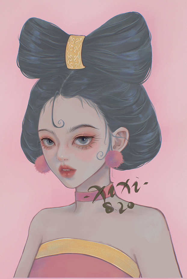 妲己插画（图ZMzQ4NzY5MDI0） - 商业插画 - 站酷设计师_吴熹熹_原创素材 - 站酷ZCOOL