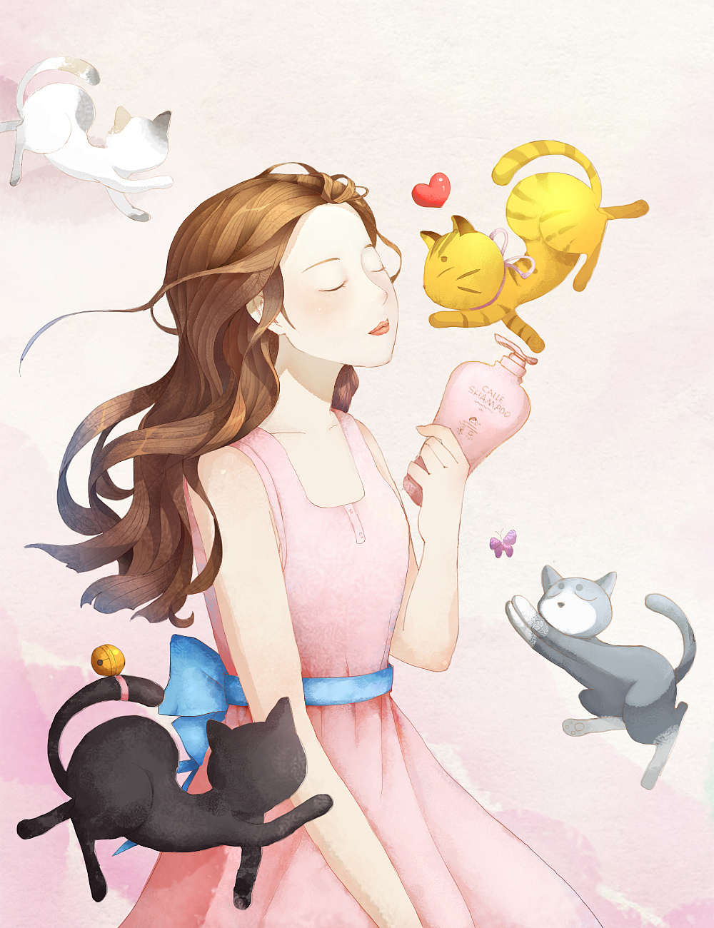 洗发水详情页|插画|商业插画|耶鲁发冷 - 原创作品 - 站酷 (zcool)