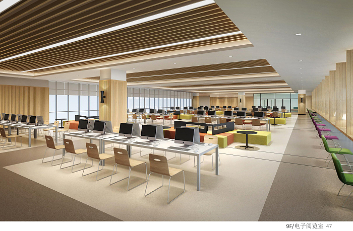 遵义技术学院图书馆设计 3d设计效果图
