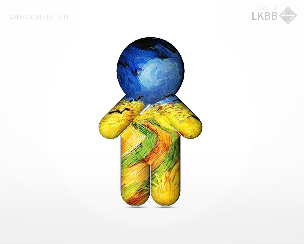 潮玩lkbb几何人梵高十大名画系列