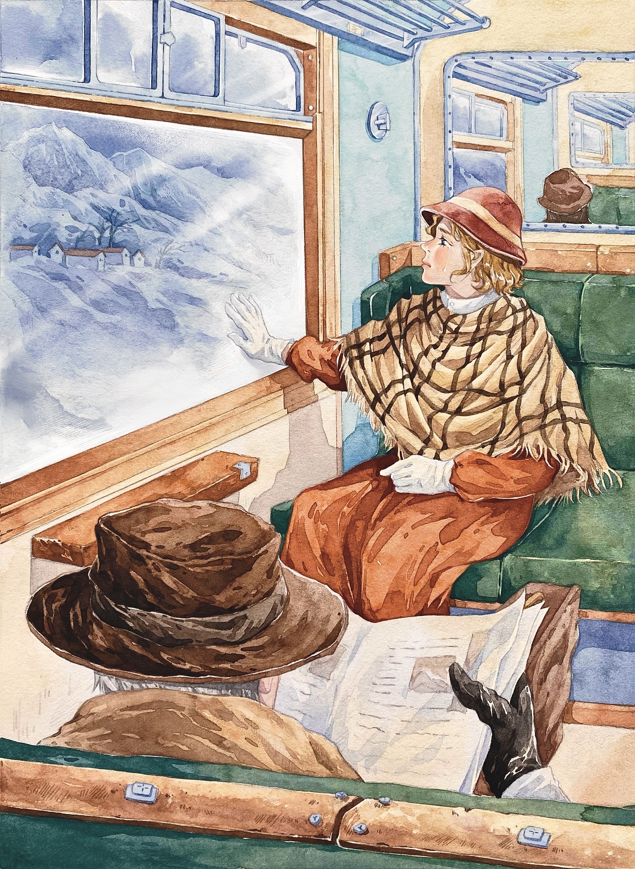 水彩|科学家|插画—居里夫人