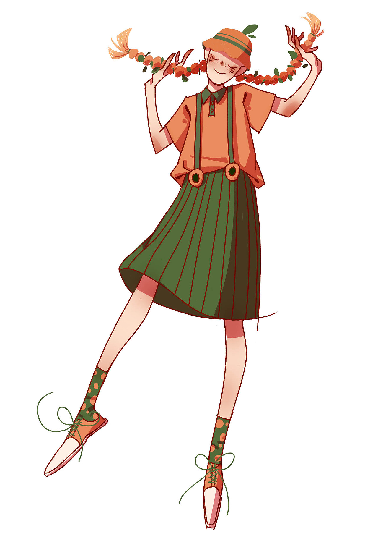 水果少女（图ZMTEyNTI2ODcy） - 商业插画 - 站酷设计师锅巴巴巴巴巴巴巴原创素材 - 站酷ZCOOL