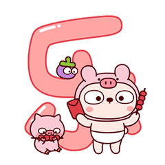 冷兔宝宝猪年贺词 —— 微信表情