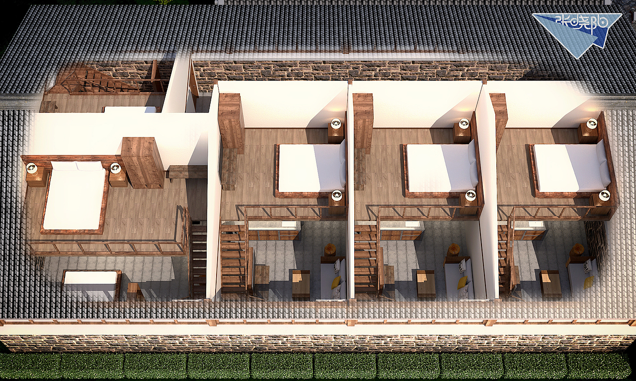 民宿客栈设计（图ZMjExNTc4MDA4） - 建筑/空间 - 站酷设计师张晓阳zxy原创素材 - 站酷ZCOOL