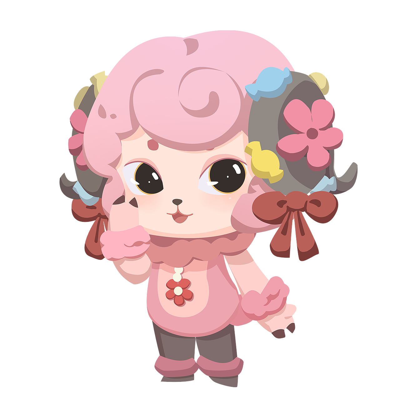 扁平风小精灵（图ZMjc0OTA2NTg0） - IP形象 - 站酷设计师霜月洛洛原创素材 - 站酷ZCOOL