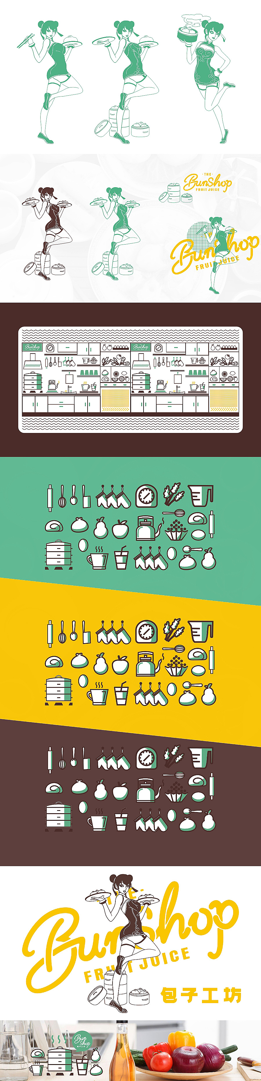 包子工坊 新式面点餐饮品牌VI设计 餐饮IP设计