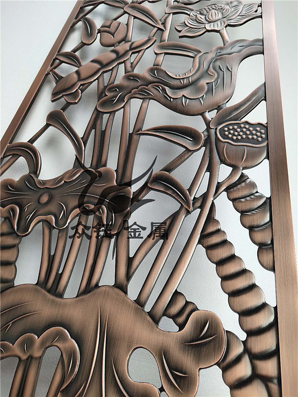辽宁会所做旧红古铜铝艺浮雕别墅装饰屏风（图ZMjIxMzcyMTI0） - 家装设计 - 站酷设计师众钰金属原创素材 - 站酷ZCOOL