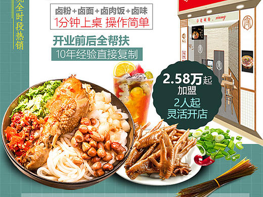 卤肉 餐饮 中餐 卤粉 卤面 小吃 招商加盟 电商页面 