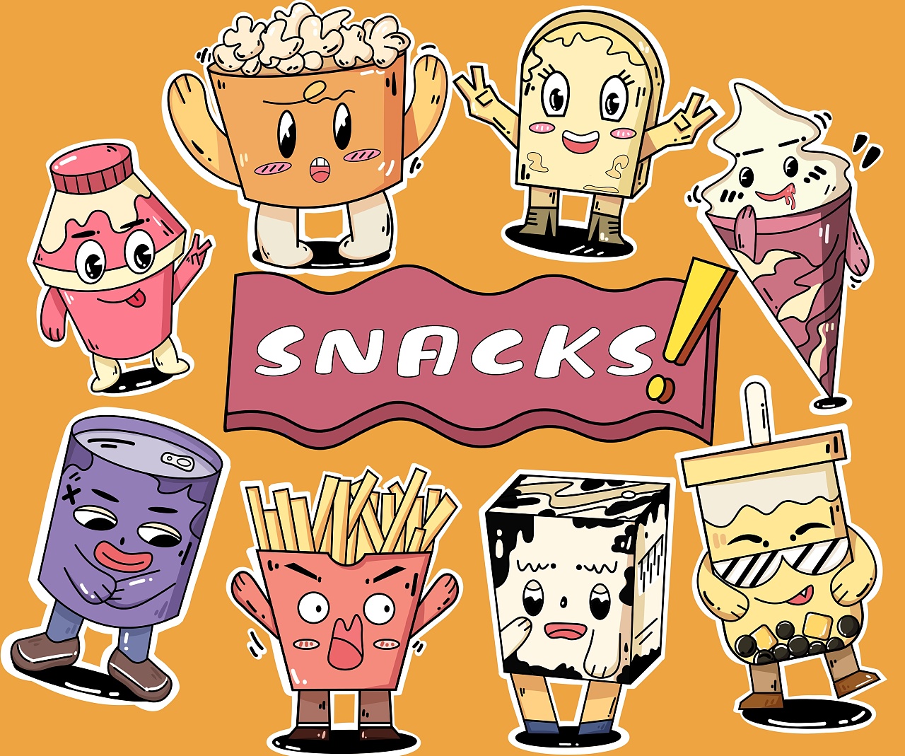 doodle风格拟人化