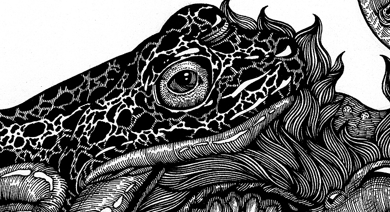 七宗罪饕餮纸本手绘高清细节