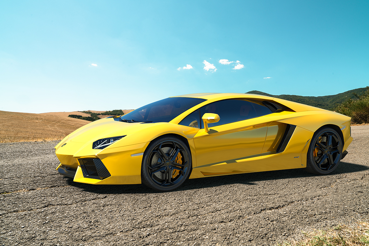 汽车渲染-兰博基尼/Lamborghini Aventador LP700-4（图ZMjk1MTgzMjM2） - 机械/交通 - 站酷设计师雨桦原创素材 - 站酷ZCOOL