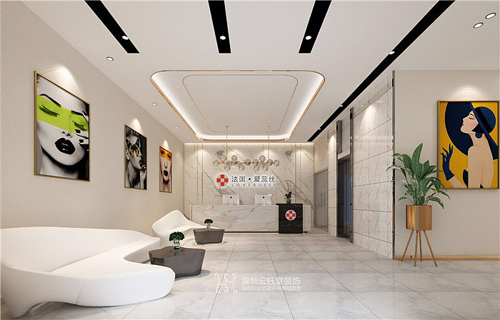 法国爱蕊丝总部办公楼装修设计前台