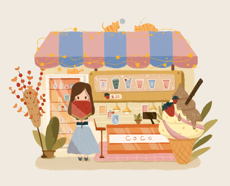 《夏日》（图ZMTY4NDcxMjA4） - 创作习作 - 站酷设计师Danny妮原创素材 - 站酷ZCOOL