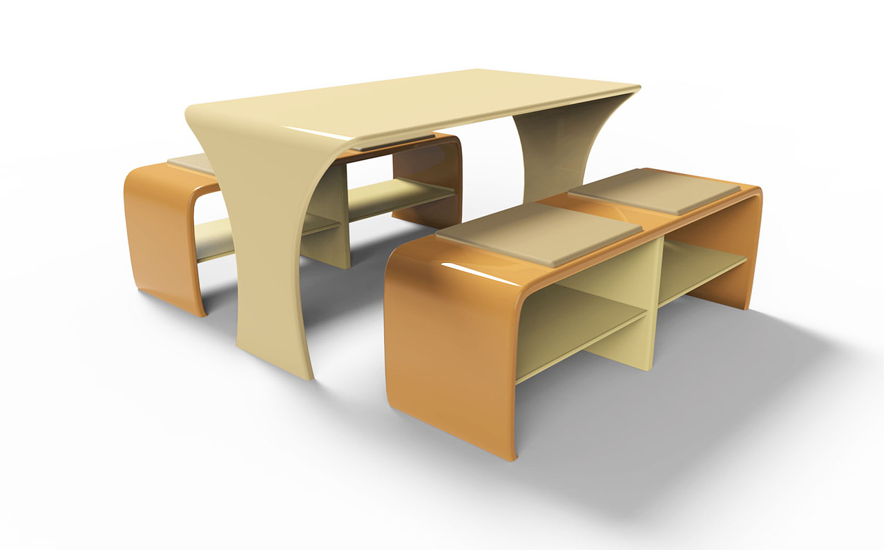 大学生食堂公共桌椅设计（图ZNTEyMDc3Mjg=） - 生活用品 - 站酷设计师mm孟梦原创素材 - 站酷ZCOOL