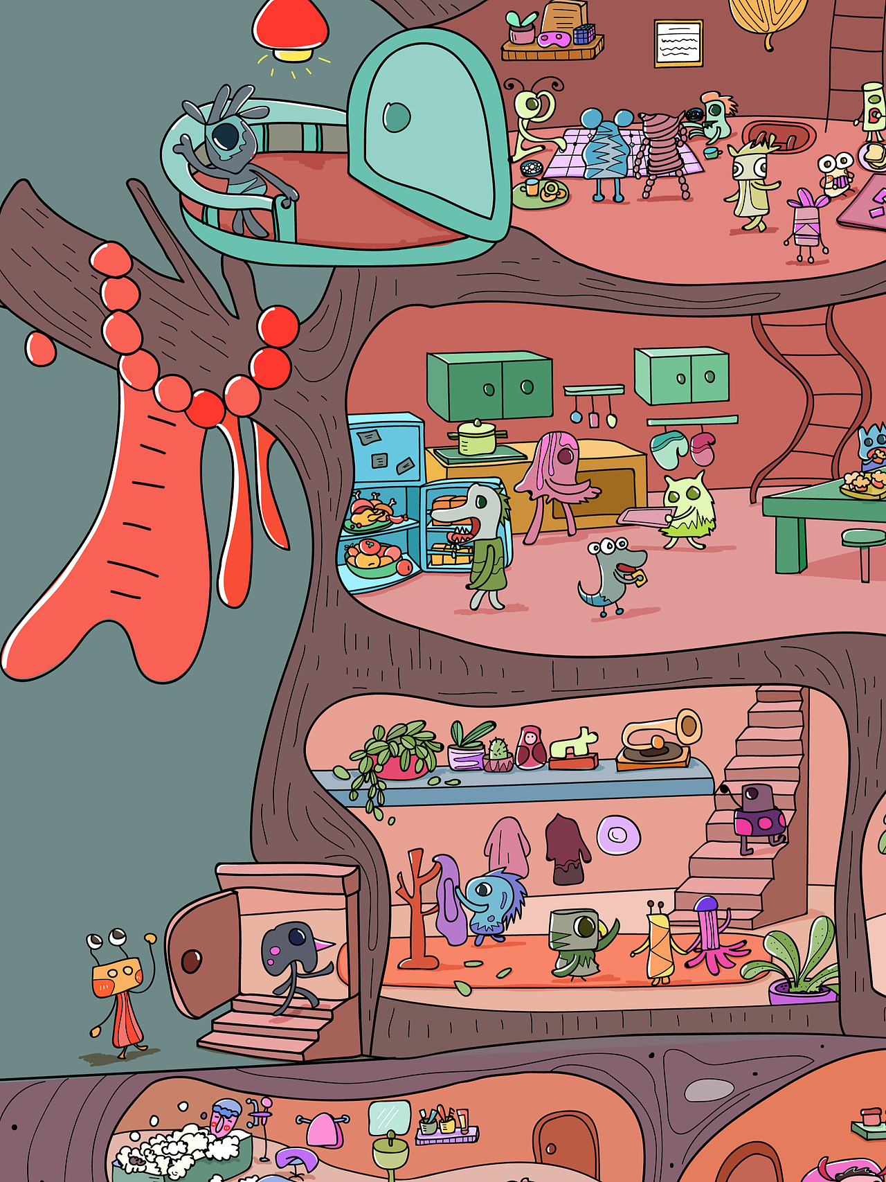 祭祀/聚会pa/森林（图ZMTg5MjIwMTEy） - 艺术插画 - 站酷设计师沿港西邮南姜原创素材 - 站酷ZCOOL