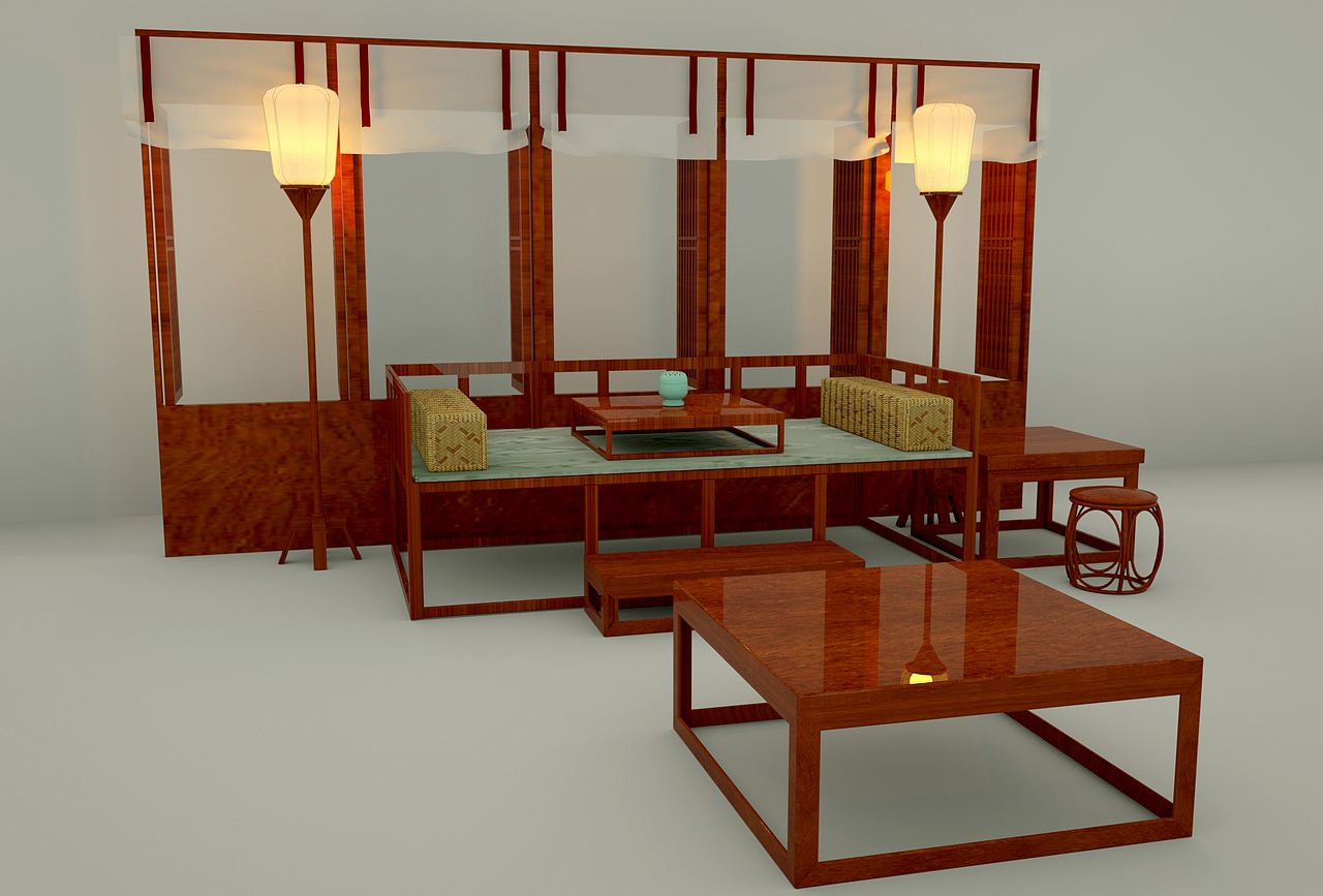 麻雀虽小，五脏俱全——仿宋代宅子建模（图ZMjI5ODI3Nzgw） - 建筑/空间 - 站酷设计师韩笙原创素材 - 站酷ZCOOL