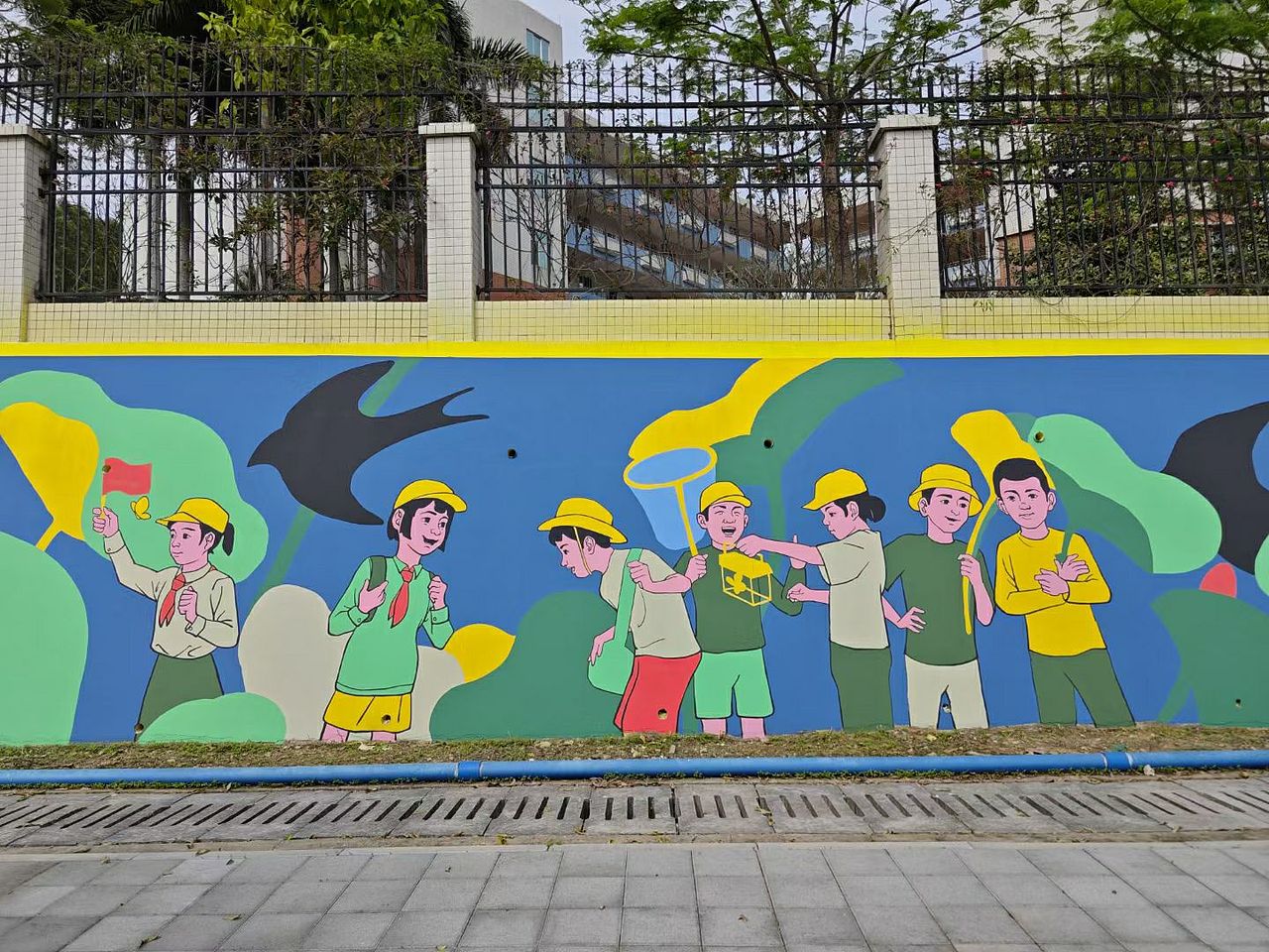 墙绘 墙体彩绘 平面卡通色块涂鸦墙壁画（图ZMzQyNzY0MDI0） - 绘画 - 站酷设计师壹家艺术墙绘壁画原创素材 - 站酷ZCOOL