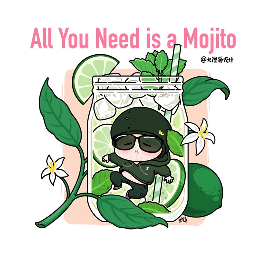 周杰伦q版mojito 主题插画延伸