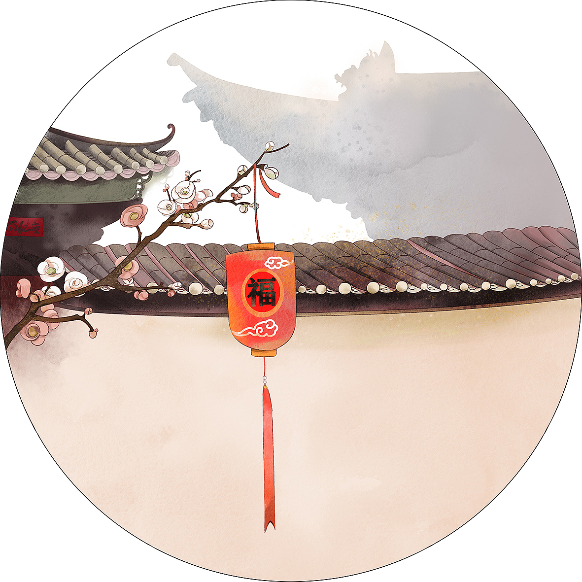 庭院（图ZMTk3OTM3NjMy） - 商业插画 - 站酷设计师蒋佩佩原创素材 - 站酷ZCOOL