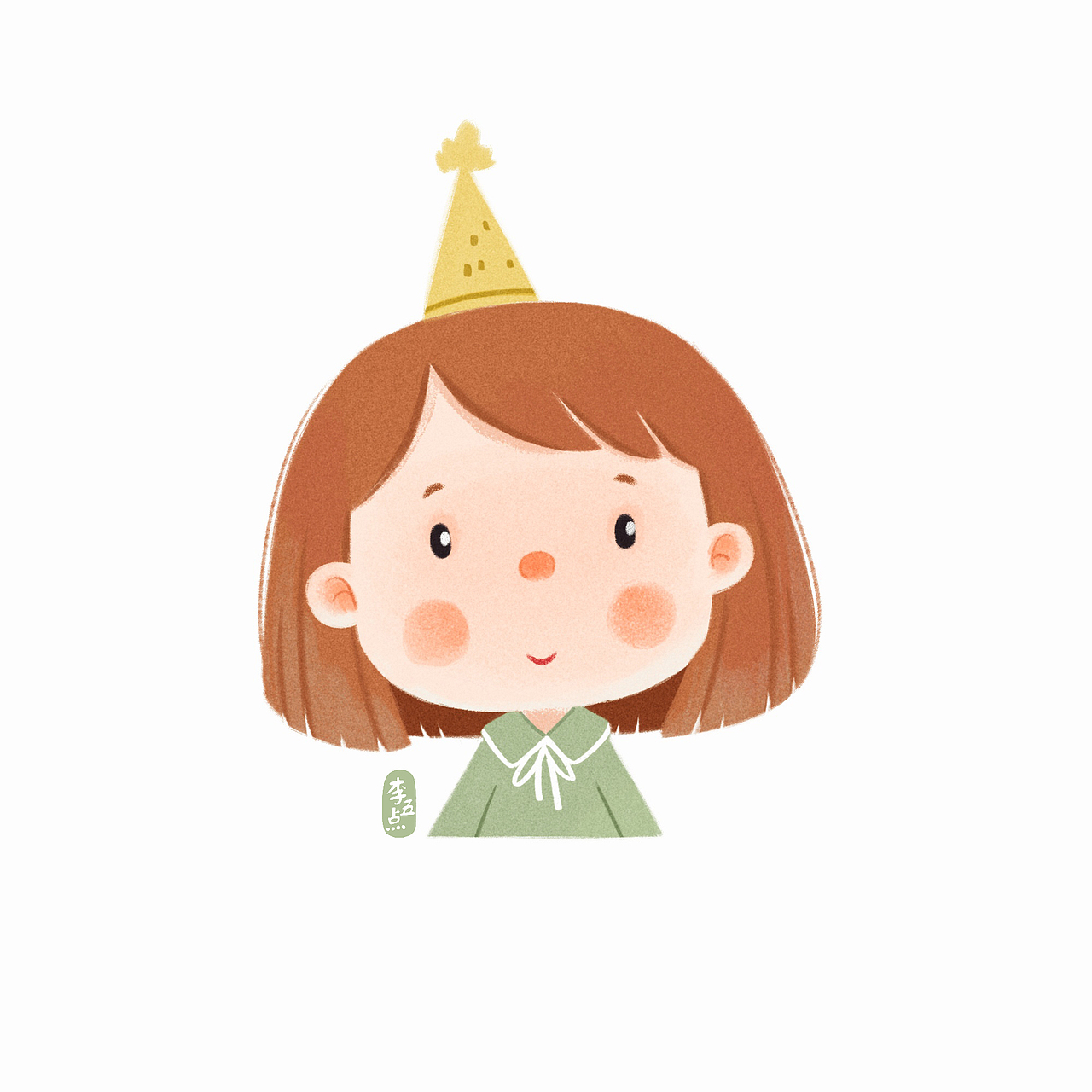 女孩头像（图ZMjQ2Njc2MjEy） - 儿童插画 - 站酷设计师李五点zka原创素材 - 站酷ZCOOL