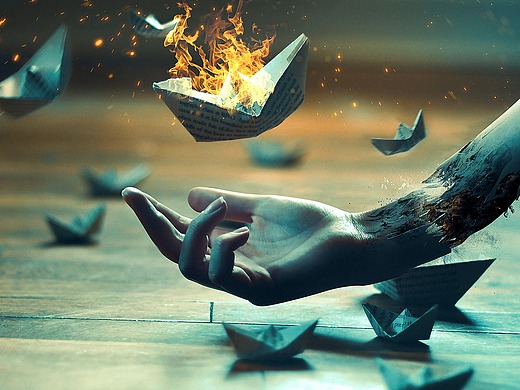 ps特效合成--腐化的手