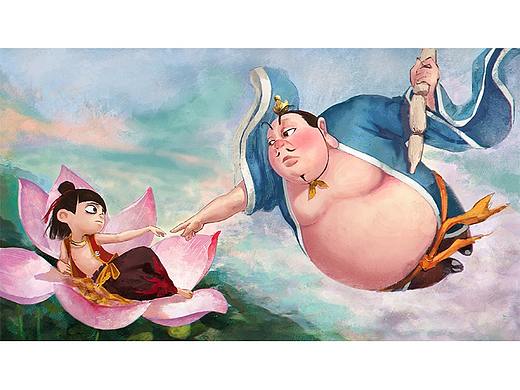 哪吒之魔童降世同人画重塑肉身