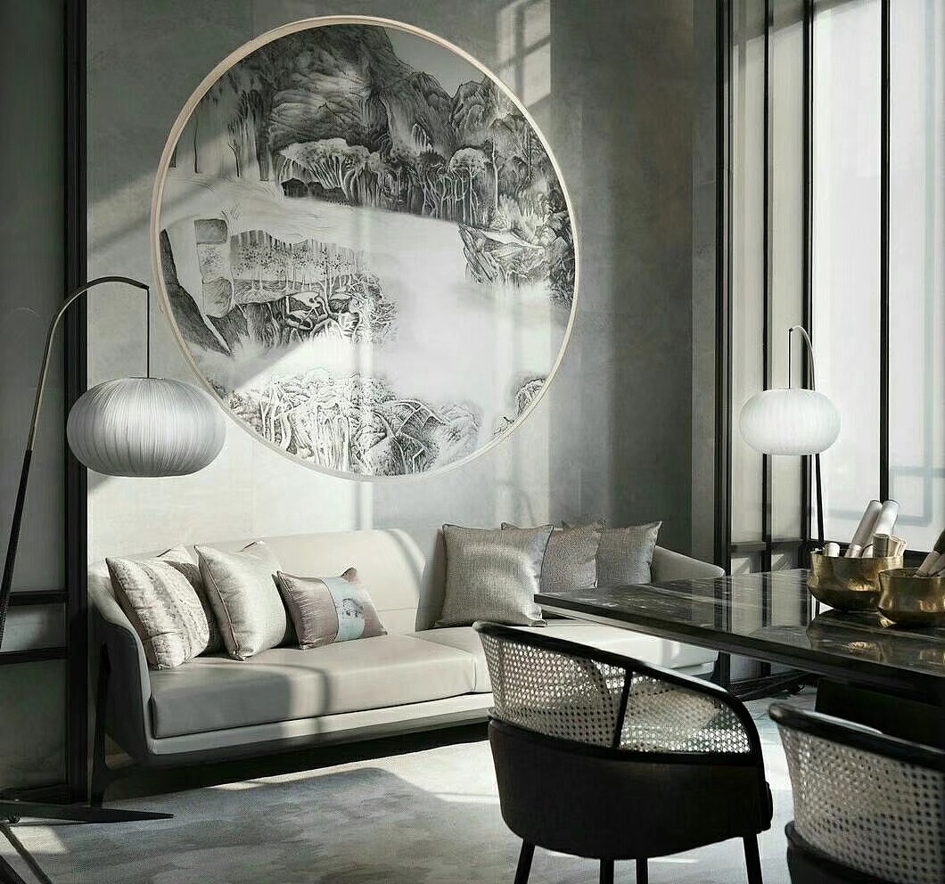 传统水墨风在家居空间中的极致表现|空间|家装设计|济南别墅装修设计