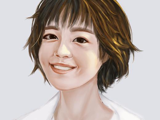 厚涂微笑的女孩（个人主页-ZMzk2NjEzMzY=） - 创作习作 - 站酷设计师oumega原创素材 - 站酷ZCOOL