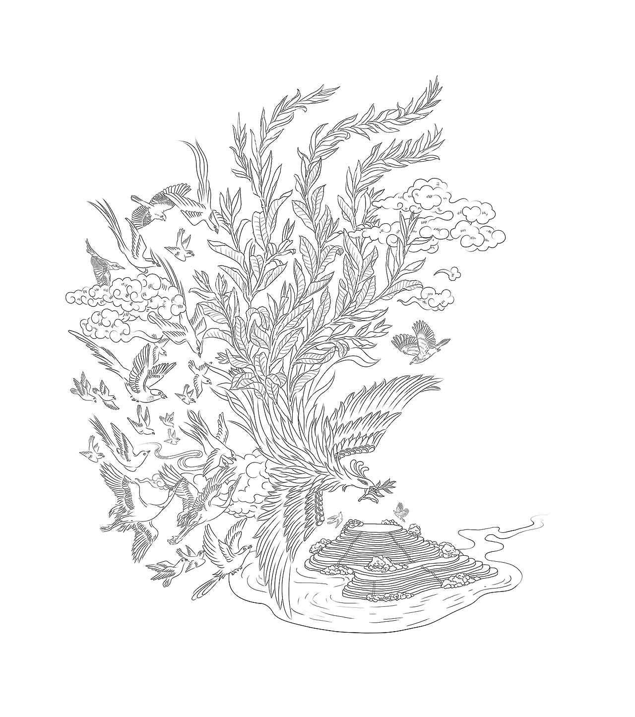 鸟王茶插画（图ZOTcwNTcxNDQ=） - 商业插画 - 站酷设计师舒展原创素材 - 站酷ZCOOL