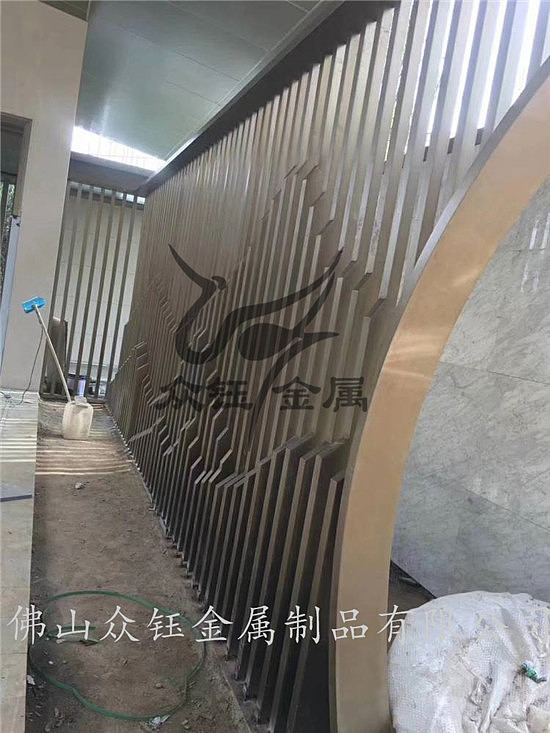高档焊接电镀玫瑰金不锈钢屏风佛山不锈钢屏风焊接制品