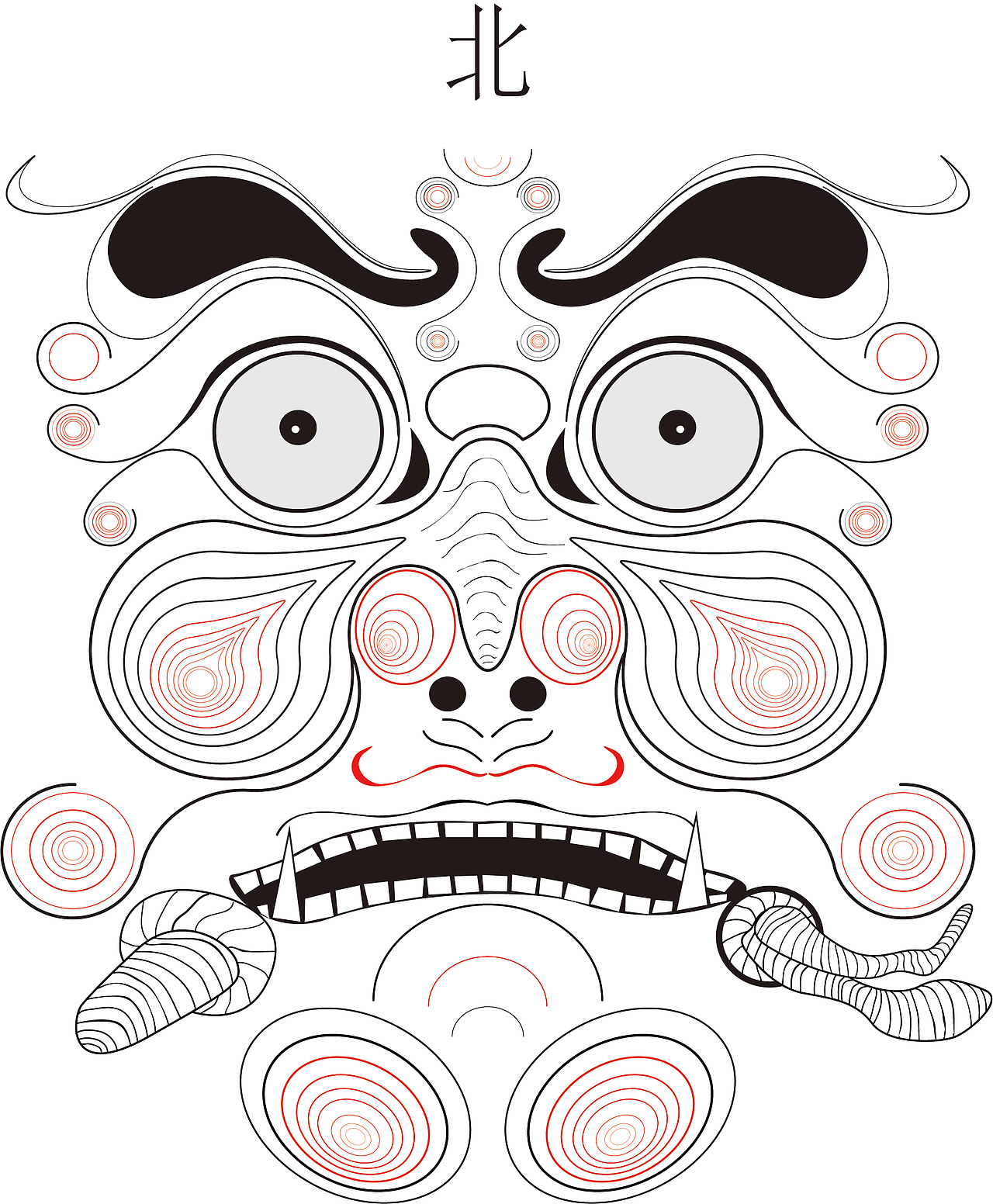 湛江傩舞插画设计