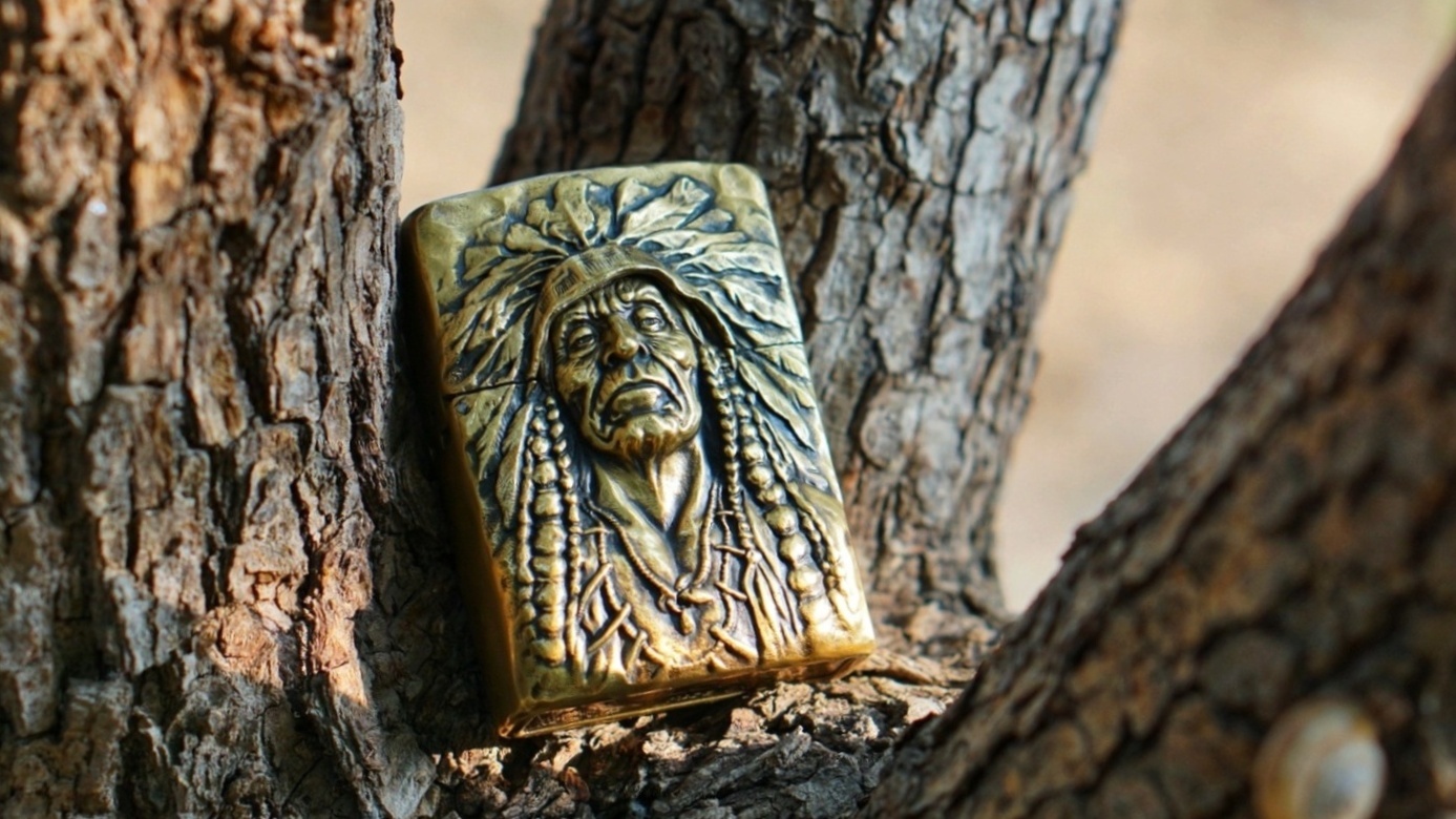 vulcan伏尔甘【印第安酋长无畏】纯铜zippo打火机