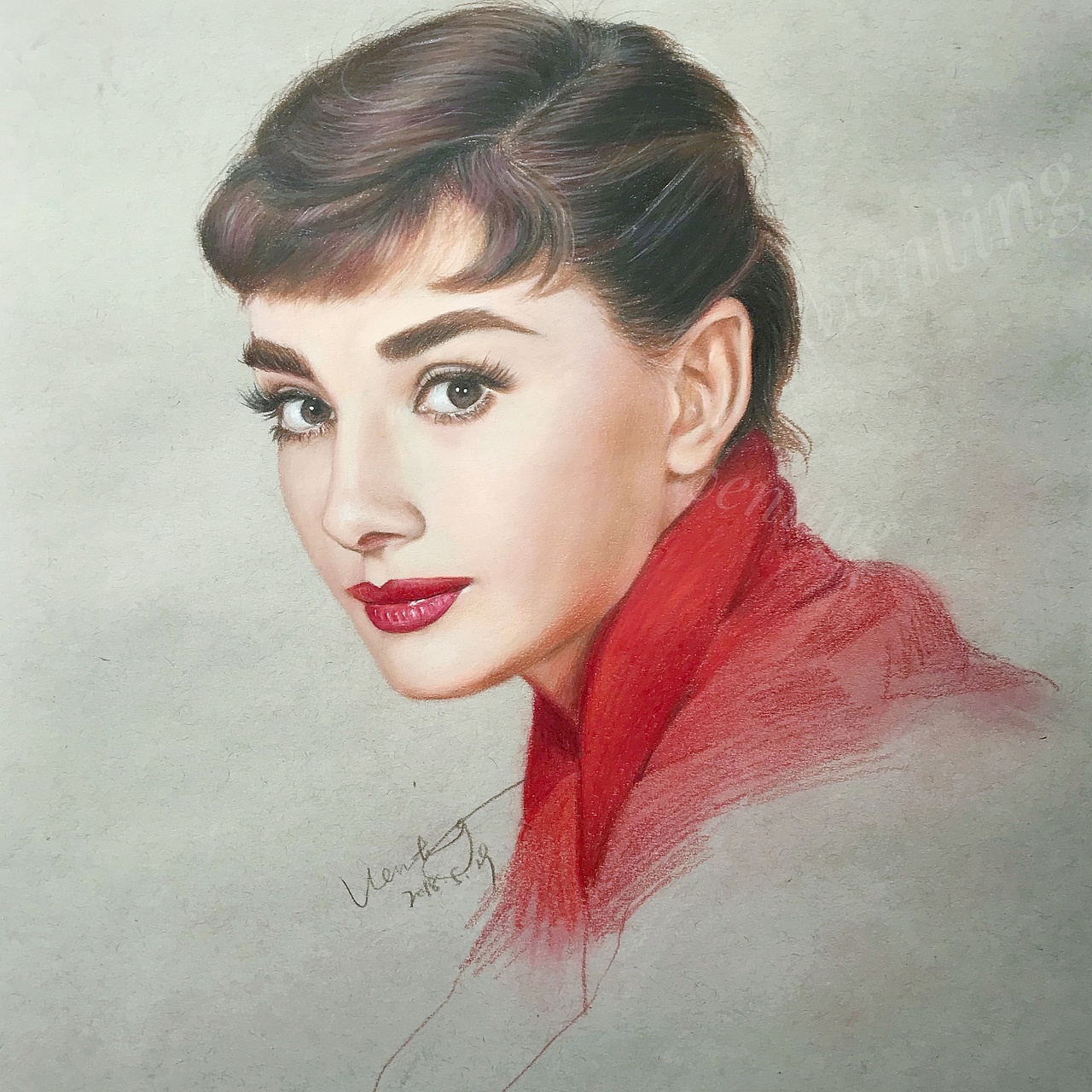 彩铅_奥黛丽赫本