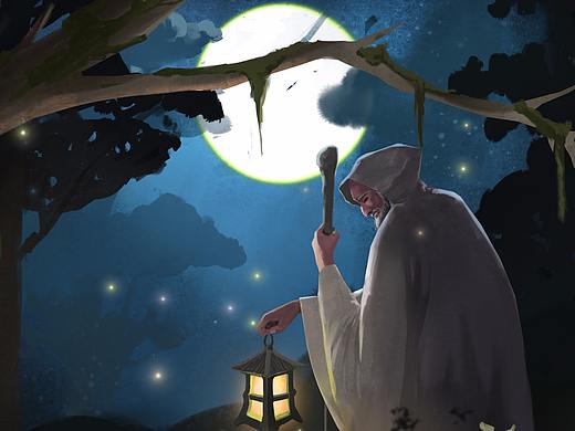 塔罗牌隐士（个人主页-ZMjU3MTM0OTY=） - 商业插画 - 站酷设计师AU韩雨原创素材 - 站酷ZCOOL