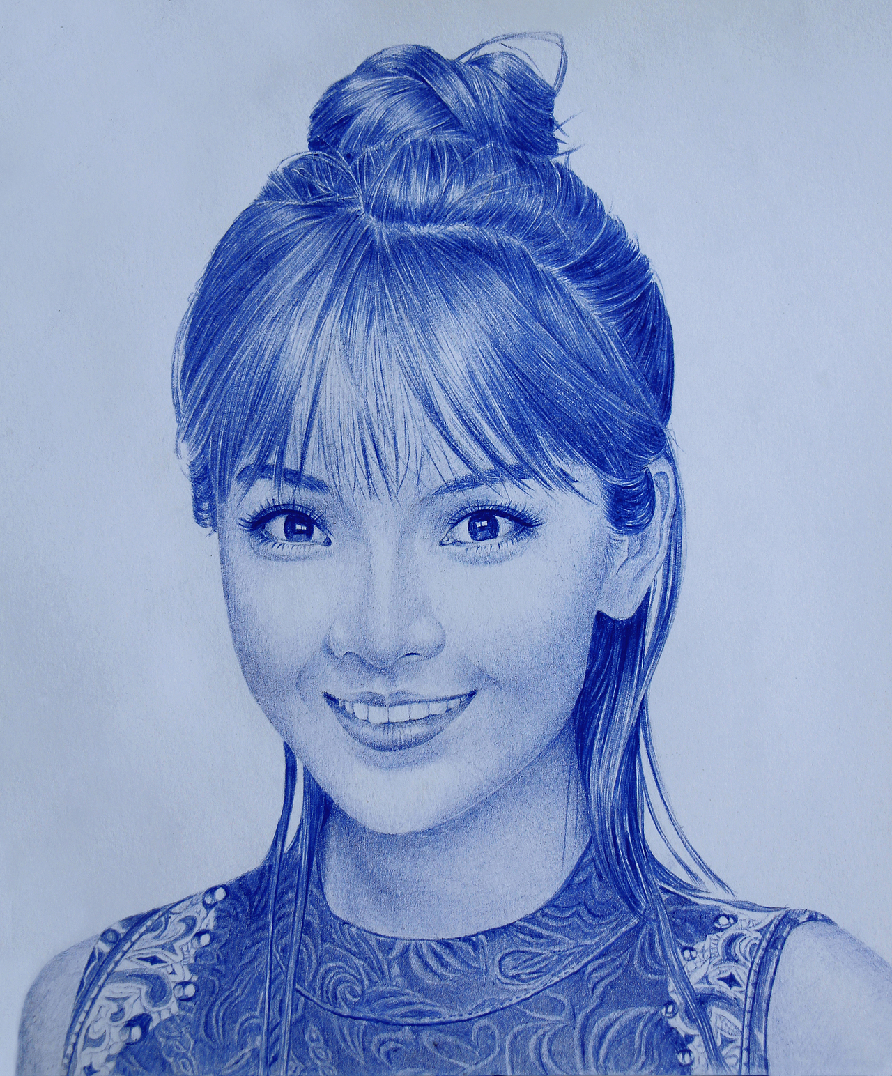 圆珠笔画的斯琴高丽