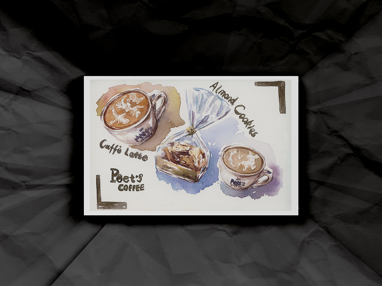 水彩咖啡卡片设计（图ZMjg4NzI1Mjc2） - 创作习作 - 站酷设计师麦片小猫原创素材 - 站酷ZCOOL