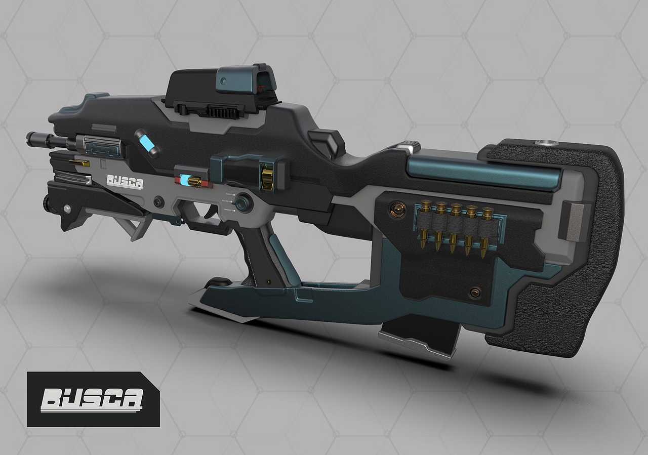 科幻突击步枪概念设计